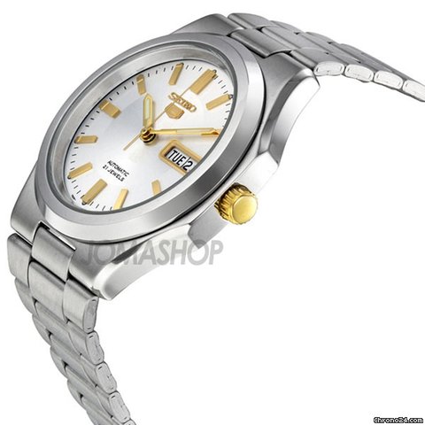 Seiko 5 Automatic Silver Dial Stainless Steel Mens Watch SNKK43 WATCHES 2