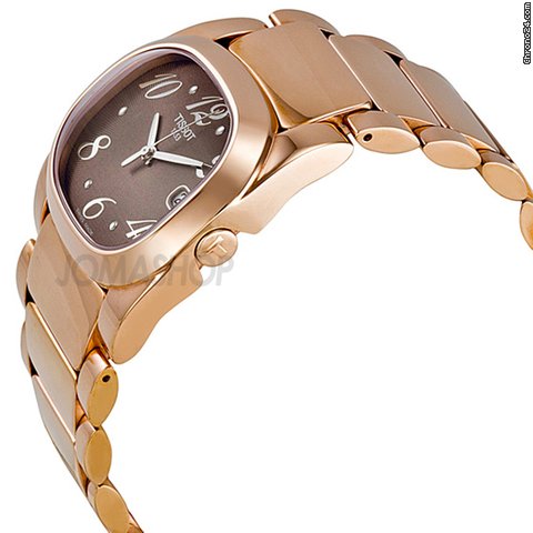 Tissot T-Moments Pink PVD Bracelet Brown Dial Ladies Watch T0093103329700 WATCHES 2