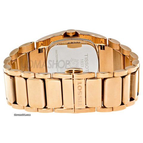 replica Tissot T-Moments Pink PVD Bracelet Brown Dial Ladies Watch T0093103329700 WATCHES 1
