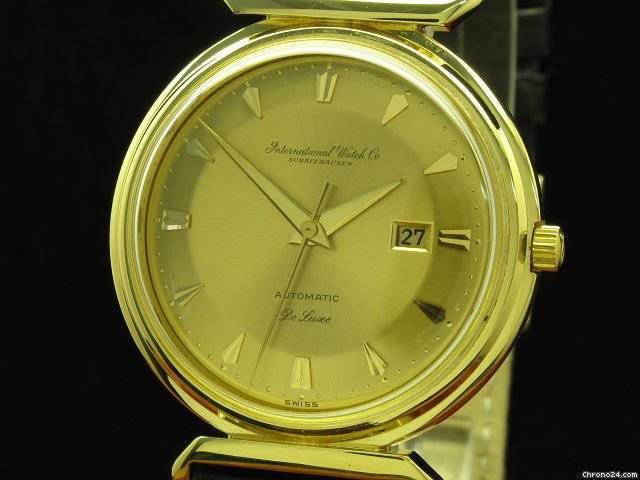 replica IWC Schaffhausen De Luxe 18kt Gold Automatic Herrenuhr Kaliber C.8531 Wie Nos WATCHES 1