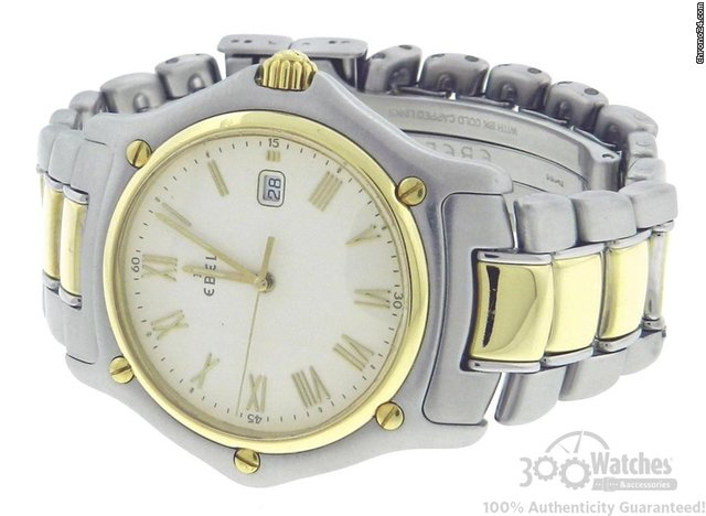 Ebel 1911 187902 18K Gold & Steel Quartz Date Mid Size 37mm Watch WATCHES 2
