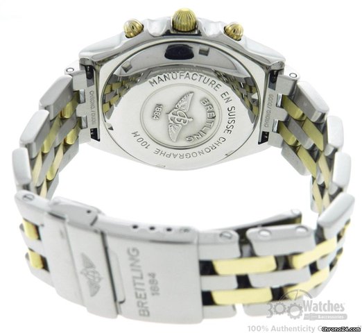replica Breitling Chronomat B13050.1 18K Gold & Steel Automatic Chronograph Watch WATCHES 1