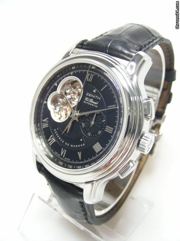 Zenith El Primero Open XXT 45mm power reserve chronographe 45mm acier grande taille/big size cadran noir/black dial WATCHES 2