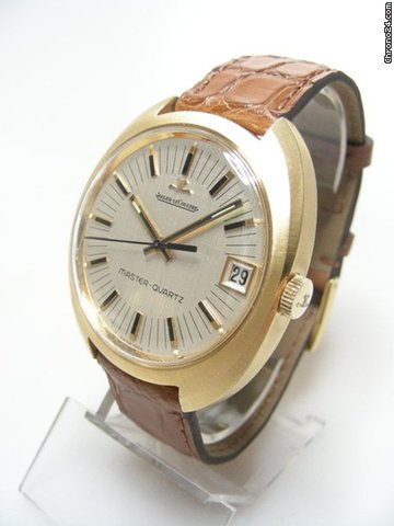 Jaeger-LeCoultre Master-Quartz gold plated/or jaune plaque cadran tapisserie/silver dial WATCHES 2