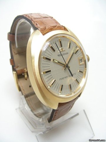 replica Jaeger-LeCoultre Master-Quartz gold plated/or jaune plaque cadran tapisserie/silver dial WATCHES 1