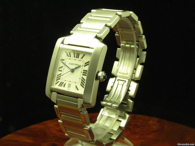 Cartier Tank Francaise Edelstahl Automatic Unisexuhr Inkl. Box WATCHES 2