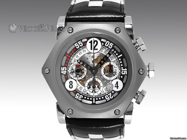 B.R.M SCR Racing 48mm Chronograph Ref. SCR-48CNRacing - SPECIAL LIMITED EDITION - Only 150 Pieces - 48mm Hexogonal Titanium Case - Skeletonixed Dial - Black Hands - BNIB - Brand New WATCHES 2
