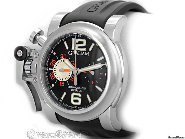 replica Graham Chronofighter Oversize "Black Ranger" Chronograph - 47mm Stainless Steel - 2OVAS.B07A.K10B WATCHES 1
