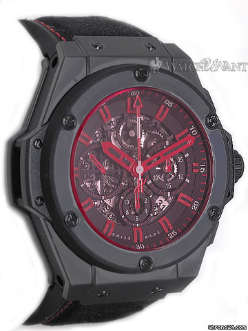 replica Hublot Big Bang King Power Chronograph - Congo Special Edition Only 100 Pieces - Skeleton Dial & Red Crystal - 48mm Black Ceramic - Brand New In Box WATCHES 1