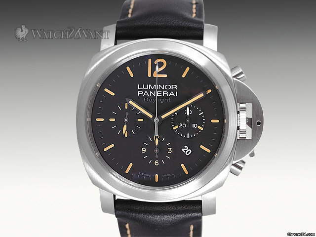Panerai PAM 356 - Luminor "DIRTY BROWN DIAL DAYLIGHT" Chronograph - 44mm Stainless Steel WATCHES 2