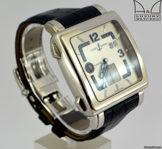 replica Ulysse Nardin 234.92/601 DUAL TIME QUADRATO ACCIAIO WATCHES 1