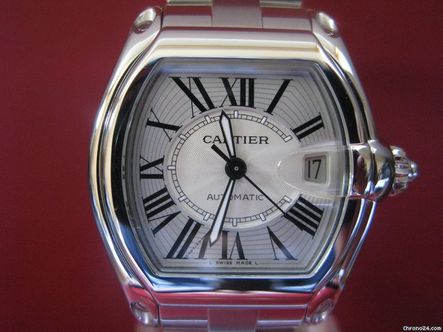 replica Cartier ROADSTER AUTOMATIQUE GRAND MODELE 2510 + ETUI + FACTURE ENTR WATCHES 1