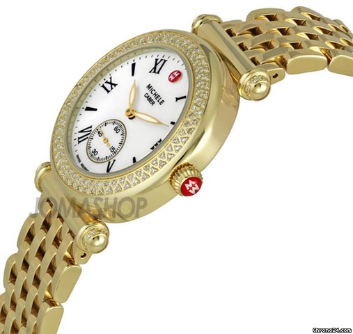 Michele Caber Diamond Gold Tone Ladies Watch MWW16A000038 WATCHES 2