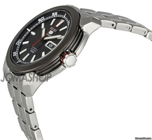 Seiko 5 Sports Black Dial Stainless Steel Automatic Mens Watch SNZH65 WATCHES 2