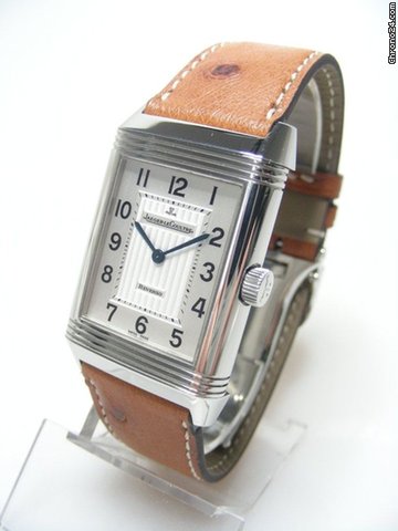Jaeger-LeCoultre Reverso big size/grande taille acier sur cuir/steel cadran silver dial WATCHES 2