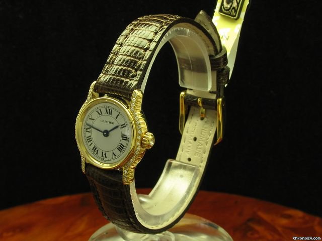 Cartier 18kt 750 Gold Damenuhr Mit Diamant Besatz WATCHES 2