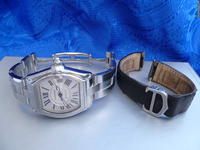 Cartier Roadster mit Stahlband und original Lederband mit Faltschlie WATCHES 2