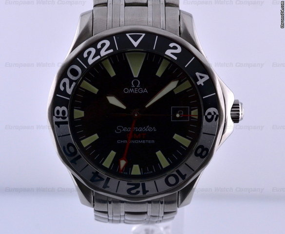 Omega Seamaster GMT SS/SS Black Dial 41MM WATCHES 2