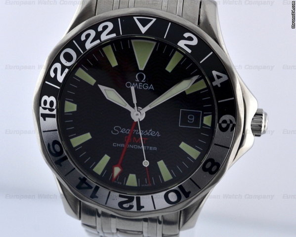 replica Omega Seamaster GMT SS/SS Black Dial 41MM WATCHES 1