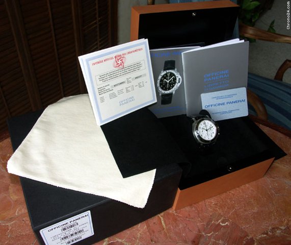 replica Panerai PAM 188 Luminor Daylight Chronograph White Dial 44 mm WATCHES 1