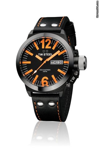 TW Steel CEO CANTEEN TWCE1027 CE1027 Herrenuhr Black Orange Highlight WATCHES 2
