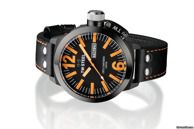 replica TW Steel CEO CANTEEN TWCE1028 CE1028 Herrenuhr Black Orange Highlight WATCHES 1