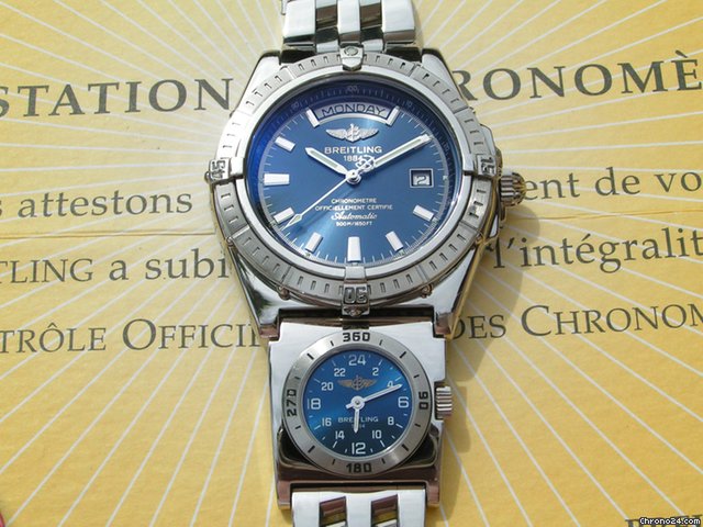 Breitling HEADWIND UTC STAHL/STAHL BLAUES ZB BLUE DIAL WATCHES 2