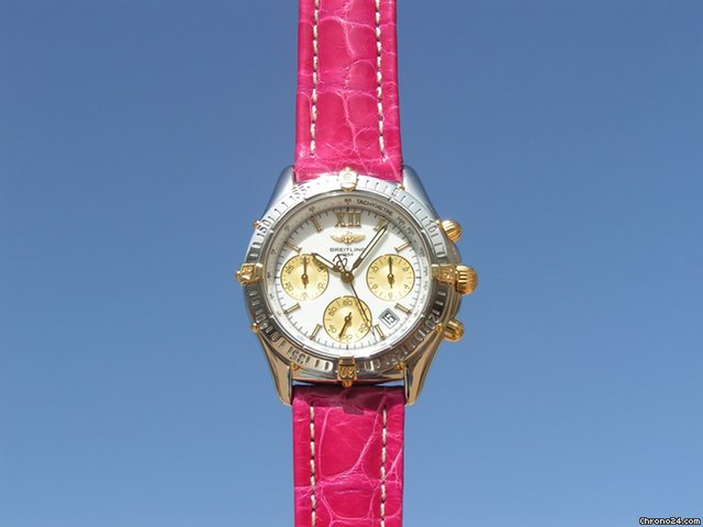 Breitling Chrono Jetstream in weisses ZB white dial Stahl/Go WATCHES 2