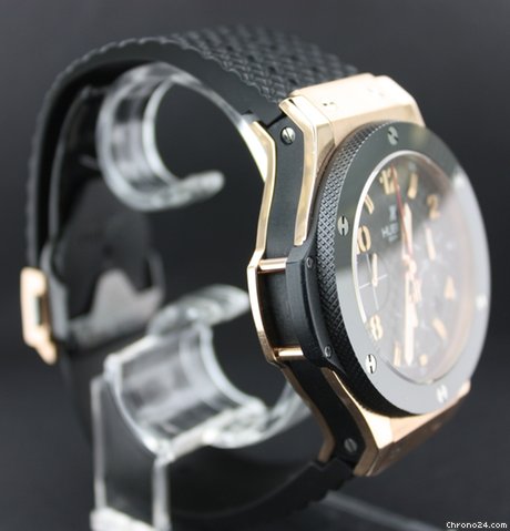 Hublot Big Bang Pink gold black ceramic bezel & rubber strap 44mm WATCHES 2