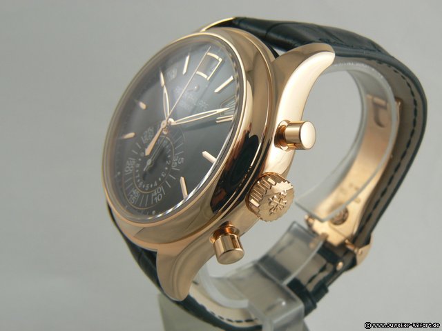 replica Patek Philippe CHRONOGRAPH ANNUAL CALENDAR ROSEGOLD BLACK DIAL WATCHES 1 