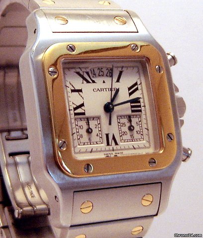 Cartier SANTOS GALBEE CHRONOREFLEX ACC/ORO UOMO WATCHES 2