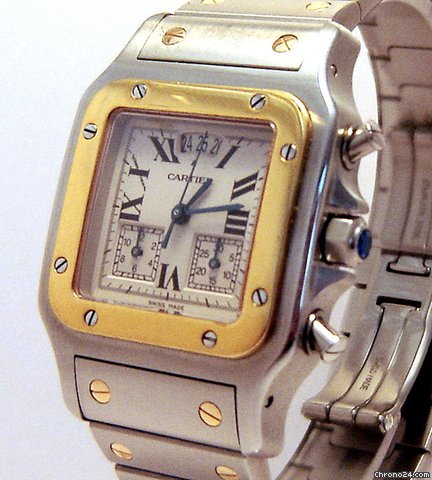 replica Cartier SANTOS GALBEE CHRONOREFLEX ACC/ORO UOMO WATCHES 1