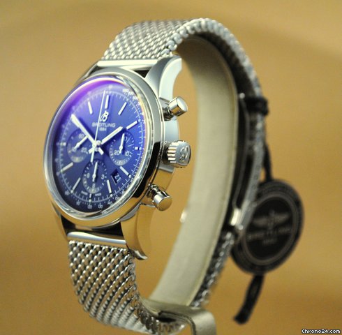 Breitling Transocean Chrono Chronograph Saphirglasboden Milanaise Band WATCHES 2