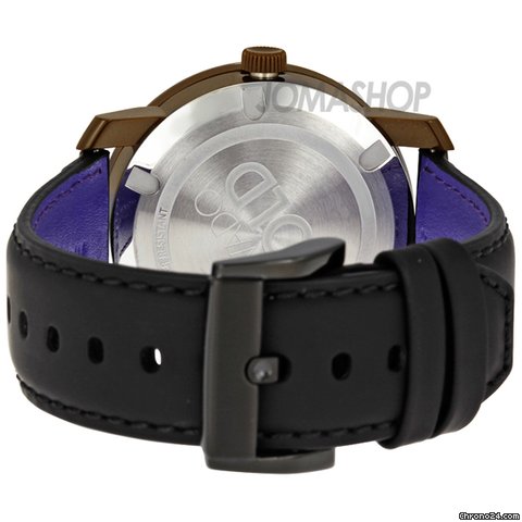 replica Movado Bold Brown Dial Black Leather Unisex Watch 3600090 WATCHES 1