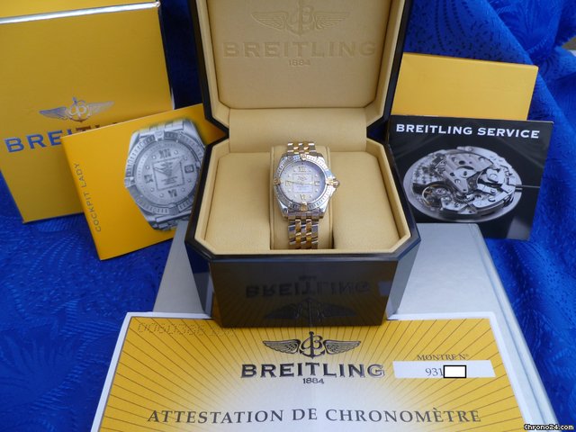 Breitling Lady Cockpit in Stahl-Gold mit Pilotband in Stahl-Gold Diam. WATCHES 2