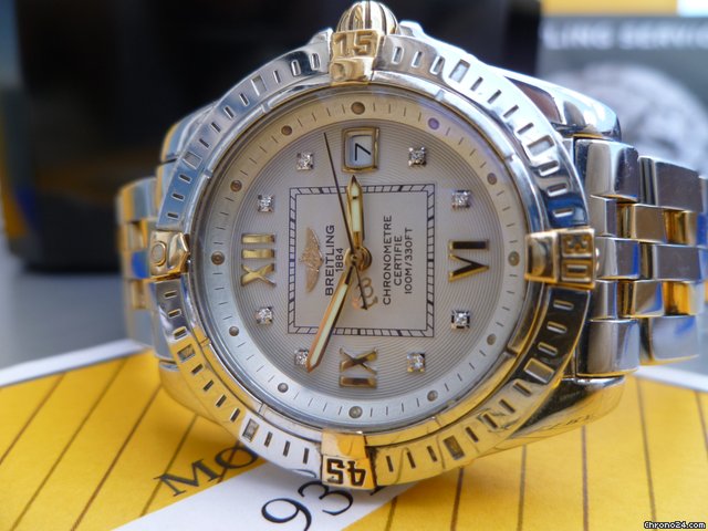 replica Breitling Lady Cockpit in Stahl-Gold mit Pilotband in Stahl-Gold Diam. WATCHES 1