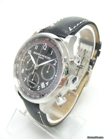 Baume & Mercier Capeland chronographe steel/acier cadran noir/black dial WATCHES 2