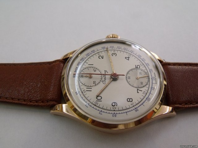 replica Breitling Oversize-Vintage en or rose calibre Venus 170 WATCHES 1