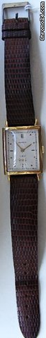 Zenith 18 ct GOLD - VINTAGE RECTANGULAR WRISTWATCH - 1945c WATCHES 2
