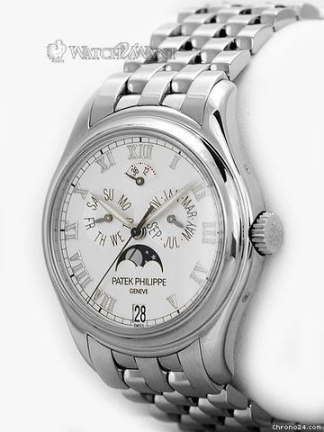 replica Patek Philippe Annual Calendar Moonphase Power Reserve - 37mm 18K White Gold - 5036/1G WATCHES 1