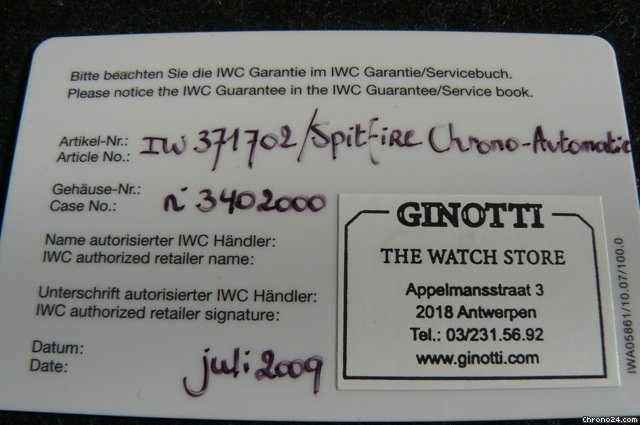 replica IWC Spitfire chrono automatic WATCHES 1