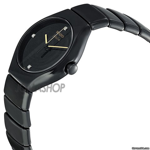 Rado True Black Dial Diamond Ceramic Ladies Watch R27655752 WATCHES 2