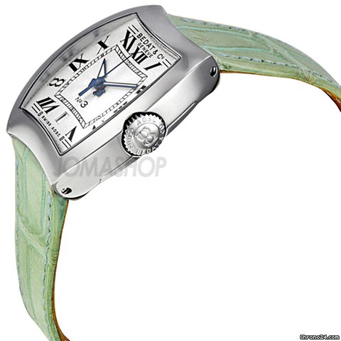 Bedat & Co No. 3 Steel Green Leather Ladies Watch 314.010.100 WATCHES 2