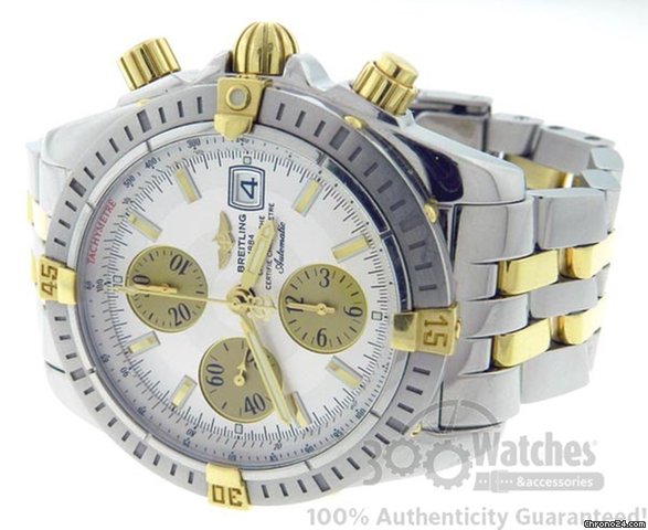 Breitling Chronomat Evolution B13356 18K Gold & Steel Chronograph Watch WATCHES 2