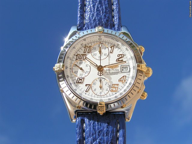 Breitling Chronomat Vitesse weisses ZB STAHL/GOLD WATCHES 2