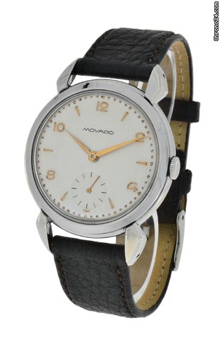 Movado Handaufzug Stahl an Lederband WATCHES 2