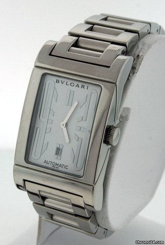 replica Bulgari Rettangolo Men's RT 45 S Pre-owned WATCHES 1