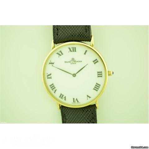 replica Baume & Mercier & 18ct gold quartz on strap WATCHES 1