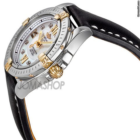 Breitling Lady Cockpit Diamond Black Leather Ladies Watch B7135612-A664BKLT WATCHES 2