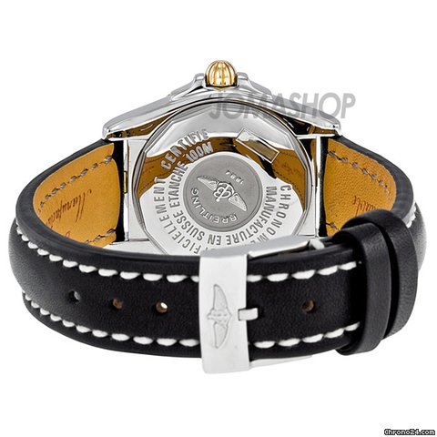 replica Breitling Lady Cockpit Diamond Black Leather Ladies Watch B7135612-A664BKLT WATCHES 1